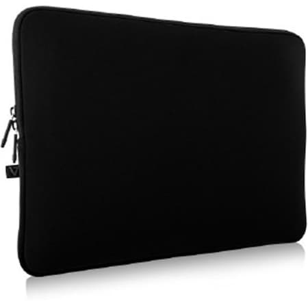 V7 12 in. Water-Resistant Neoprene Laptop Sleeve, Black CSE12-BLK-3N